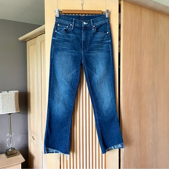 Mother Insider Crop Step Fray jeans Royal Treatment indigo blue - Picture 4 of 13